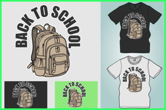 A Boy Character Goes Back to School: Vintage Backpack Artwork for Trend-Driven Creators