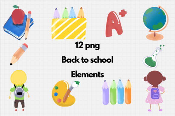 Back to School Elements PNG: High-Resolution Creative Assets for Educators, Designers, and Small Businesses