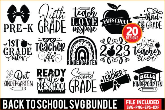 Back to School SVG Bundle, Back to School