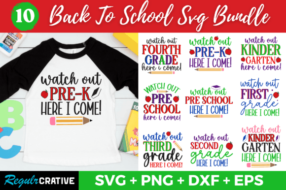 Back to School SVG Bundle: School SVG Designs