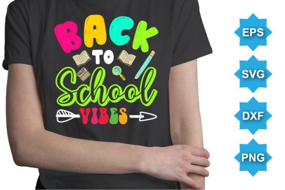 Back to School Vibes Typography T-Shirt